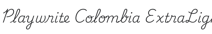Playwrite CO ExtraLight Font Preview