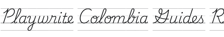 Playwrite CO Guides Regular Font Preview