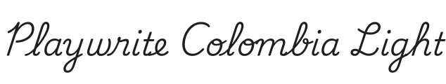Playwrite CO Light Font Preview