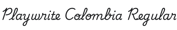 Playwrite Colombia Font Preview