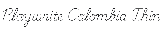 Playwrite CO Thin Font Preview