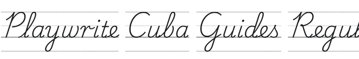 Playwrite CU Guides Regular Font Preview