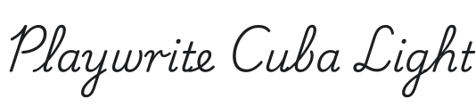 Playwrite CU Light Font Preview