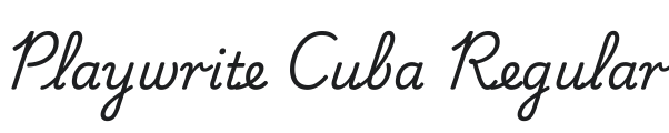 Playwrite Cuba Font Preview