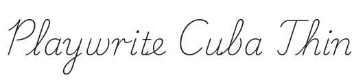 Playwrite CU Thin Font Preview