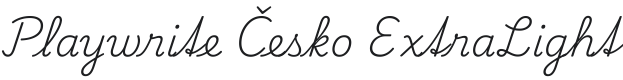 Playwrite CZ ExtraLight Font Preview