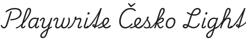 Playwrite CZ Light Font Preview