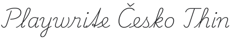 Playwrite CZ Thin Font Preview