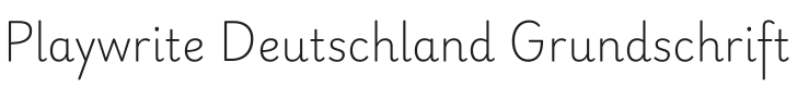 Playwrite DE Grund ExtraLight Font Preview