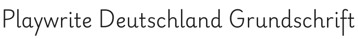 Playwrite DE Grund Light Font Preview