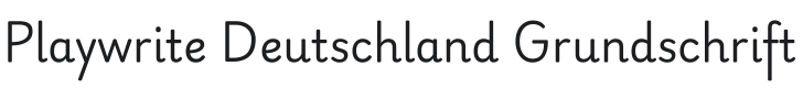 Playwrite Deutschland Grundschrift Font Preview