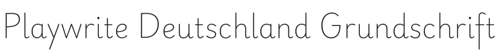 Playwrite DE Grund Thin Font Preview