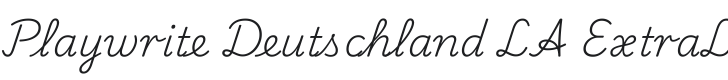 Playwrite DE LA ExtraLight Font Preview