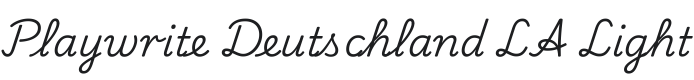Playwrite DE LA Light Font Preview