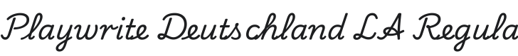 Playwrite Deutschland Lateinische Ausgangsschrift Font Preview