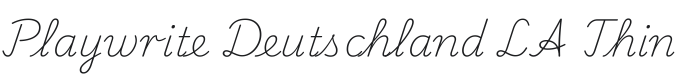 Playwrite DE LA Thin Font Preview