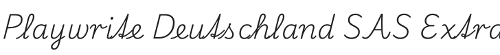 Playwrite DE SAS ExtraLight Font Preview