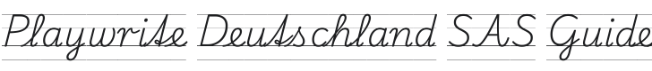 Playwrite DE SAS Guides Regular Font Preview
