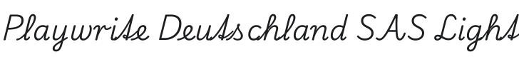 Playwrite DE SAS Light Font Preview