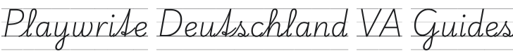Playwrite DE VA Guides Regular Font Preview