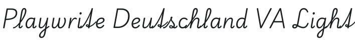 Playwrite DE VA Light Font Preview