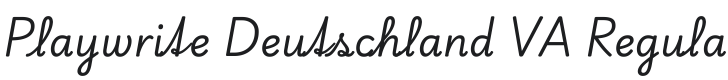 Playwrite Deutschland Vereinfachte Ausgangsschrift Font Preview