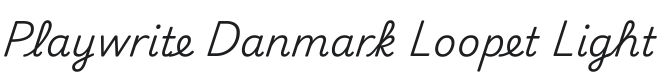 Playwrite DK Loopet Light Font Preview