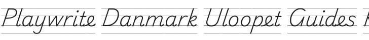 Playwrite DK Uloopet Guides Regular Font Preview