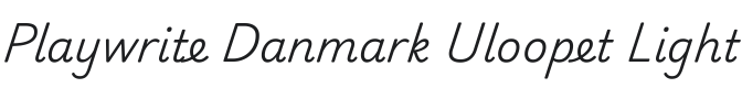 Playwrite DK Uloopet Light Font Preview
