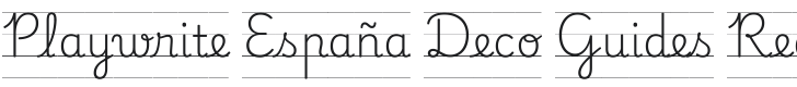 Playwrite ES Deco Guides Regular Font Preview
