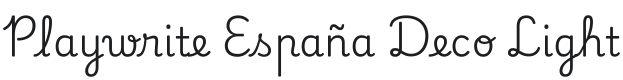 Playwrite ES Deco Light Font Preview