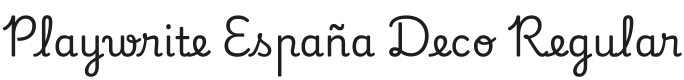Playwrite España Decorativa Font Preview