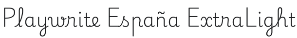 Playwrite ES ExtraLight Font Preview