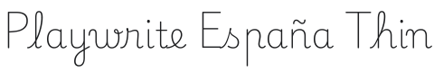 Playwrite ES Thin Font Preview