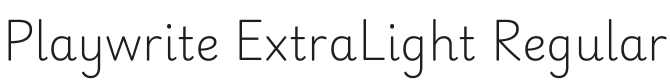 Playwrite ExtraLight Regular Font Preview