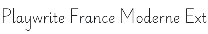 Playwrite FR Moderne ExtraLight Font Preview