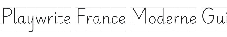 Playwrite FR Moderne Guides Regular Font Preview