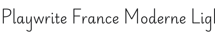 Playwrite FR Moderne Light Font Preview