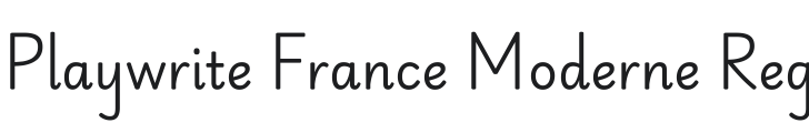 Playwrite France Moderne Font Preview