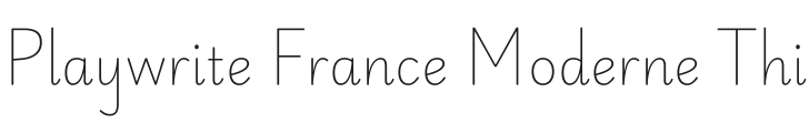 Playwrite FR Moderne Thin Font Preview