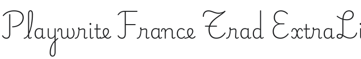 Playwrite FR Trad ExtraLight Font Preview