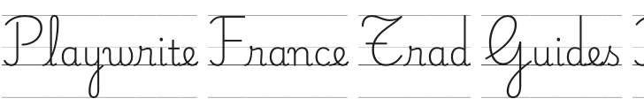 Playwrite FR Trad Guides Regular Font Preview