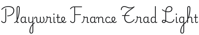 Playwrite FR Trad Light Font Preview