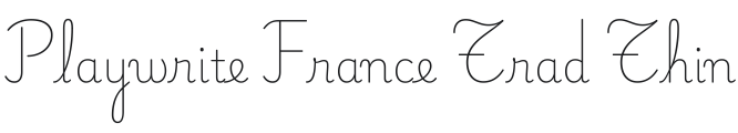 Playwrite FR Trad Thin Font Preview
