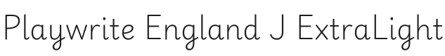 Playwrite GB J ExtraLight Font Preview