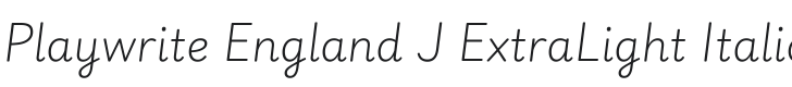 Playwrite GB J ExtraLight Italic Font Preview