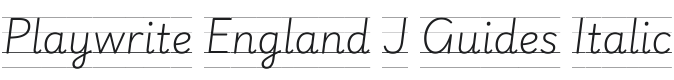 Playwrite GB J Guides Italic Font Preview