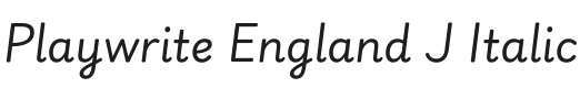Playwrite GB J Italic Font Preview