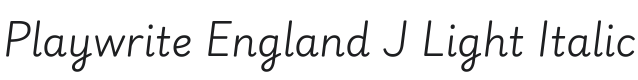 Playwrite GB J Light Italic Font Preview