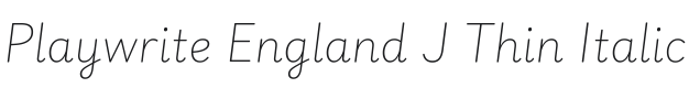 Playwrite GB J Thin Italic Font Preview